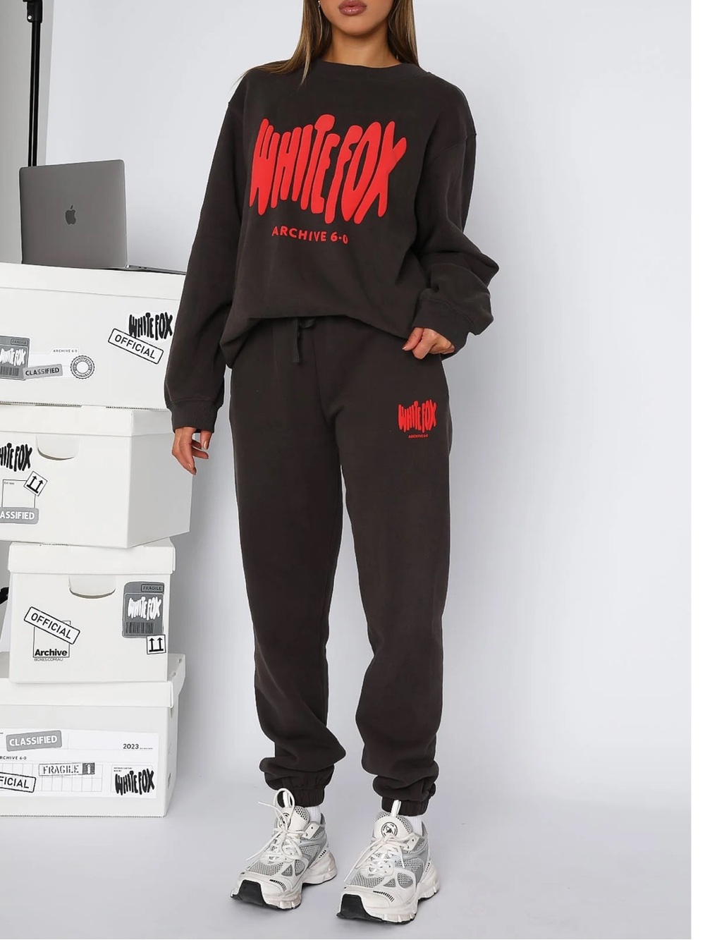 WHITE FOX dark grey sweat pants 6.0 edition